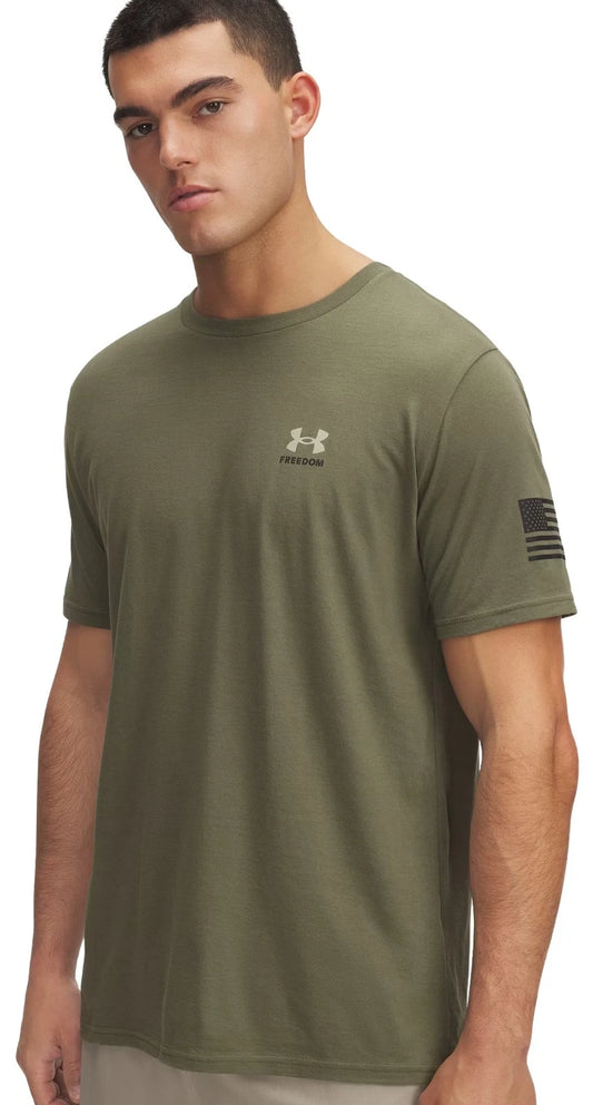Under Armour Freedom Flag T-Shirt - Marine OD Green / Desert Sand - New