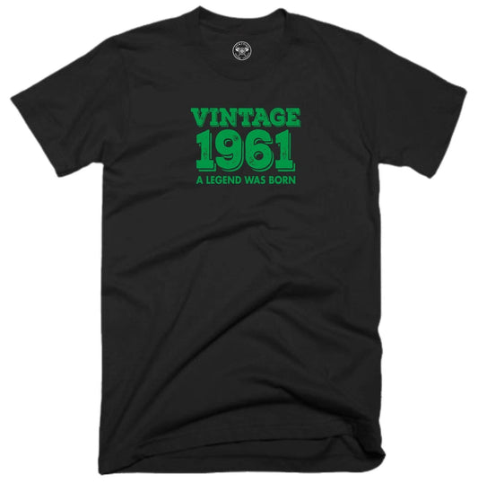 Vintage 1961 T Shirt 64th Birthday Clothing A Legend Was Born Classic Gift Top