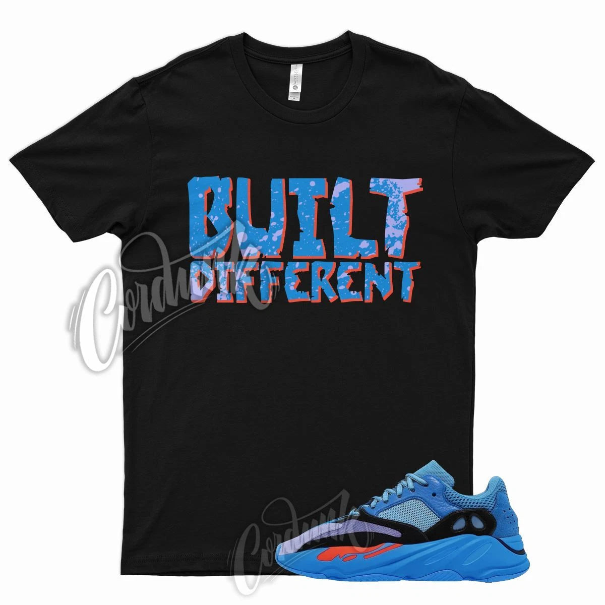 BUILT T Shirt for Y Boost 700 Hi-Res Blue Hi Res Royal Orange Purple 1 350