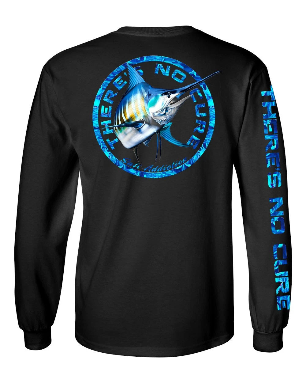 Salt Addiction Striped marlin Fishing Long Sleeve T Shirt  Cotton apparel
