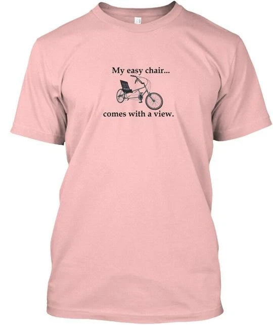 The World Of Bent Recumbent Bike T-Shirt Made in the USA Size S to 5XL