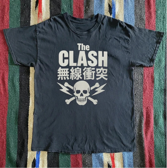 The Clash Japanese Skull Punk Rock Vintage Style T-Shirt Unisex S-5XL New Cotton