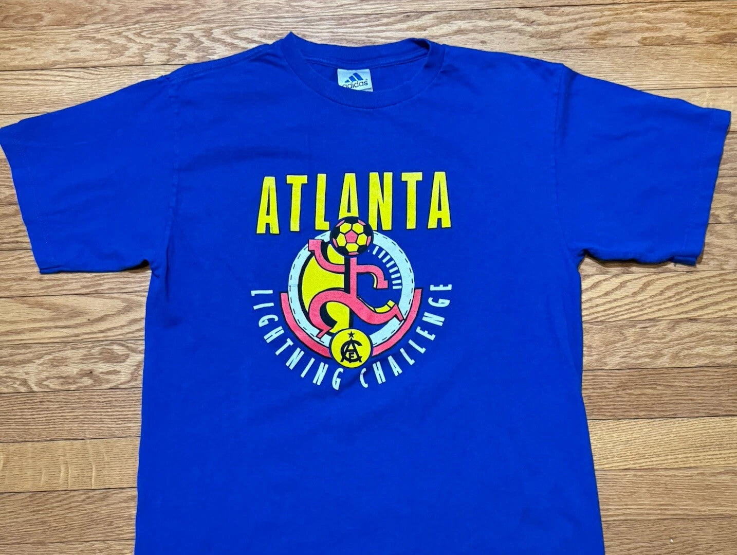 Vtg 90s Adidas Soccer Atlanta Lightning Challenge Made In USA T-shirt Size M