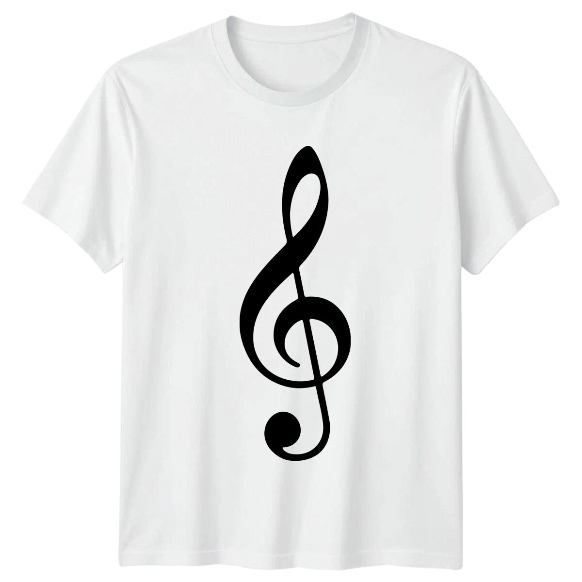 Treble Clef Music Note Mens T-Shirt Ladies Tee Graphic Unisex