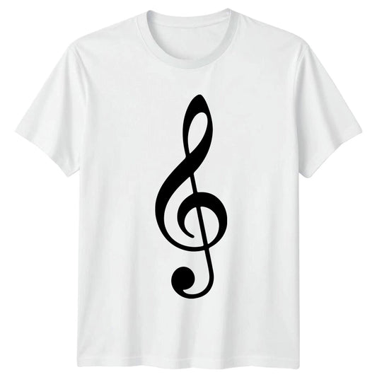 Treble Clef Music Note Mens T-Shirt Ladies Tee Graphic Unisex