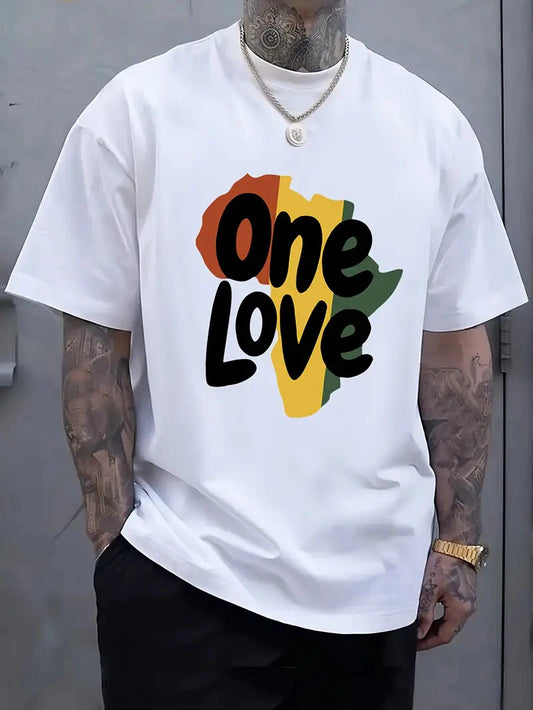 Bob Marley Inspired T-Shirt Mens Reggae Jamaican Love Short Sleeve Tee Top