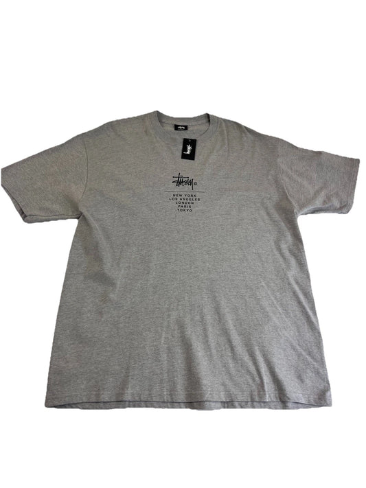Stüssy City Stack Tee Grey Heather Size XL
