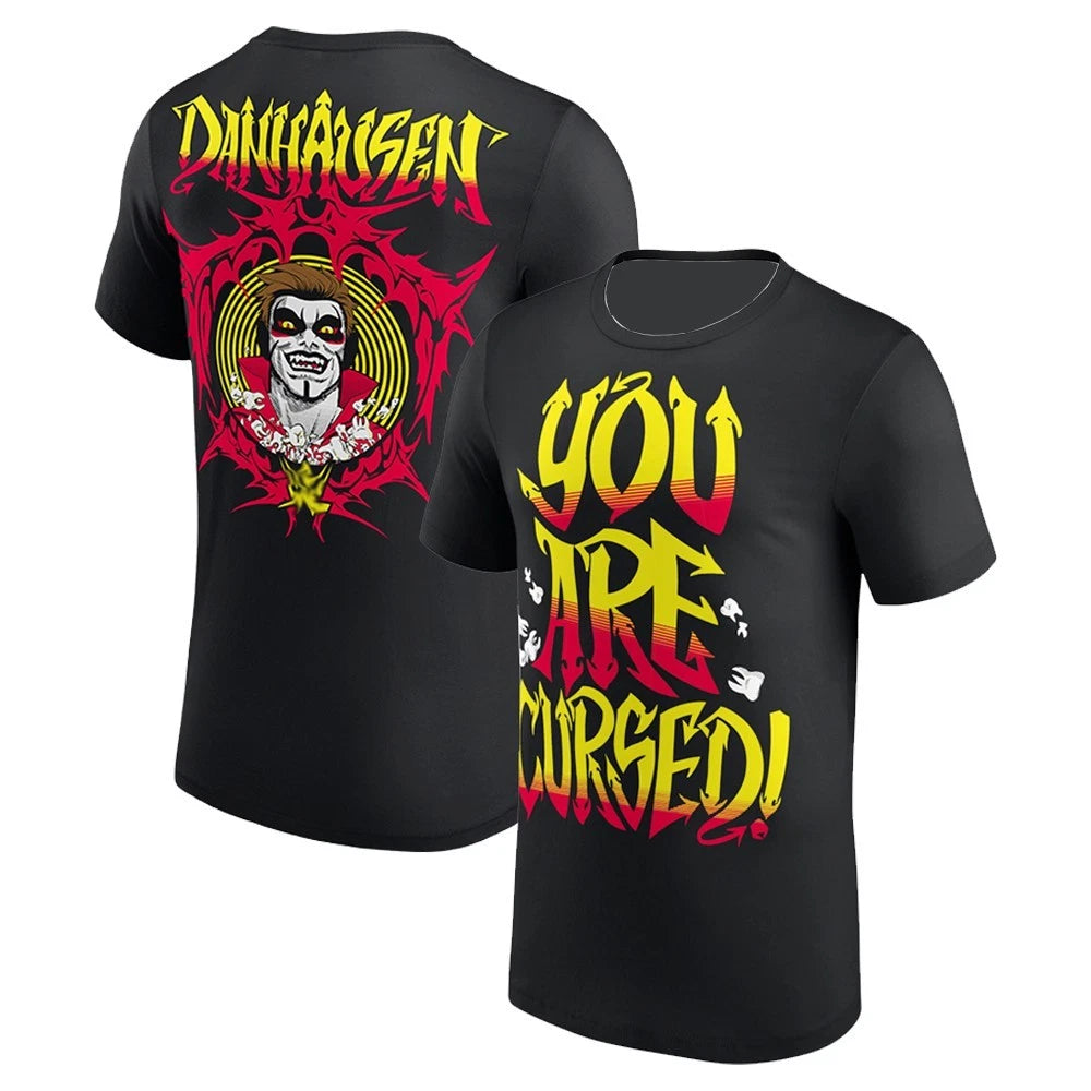Danhausen Cursed 100% Cotton T‑Shirt – Multiple Styles Wrestling Fan Merch WWE