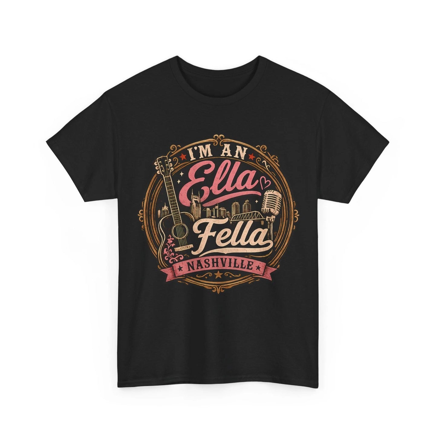 I’m An Ella Fella tee | Nashville guitar microphone country music