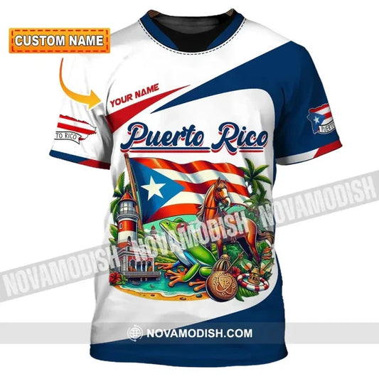 Custom Name Puerto Rico Shirt, Puerto Rico Gift 3D T-Shirt HS1026
