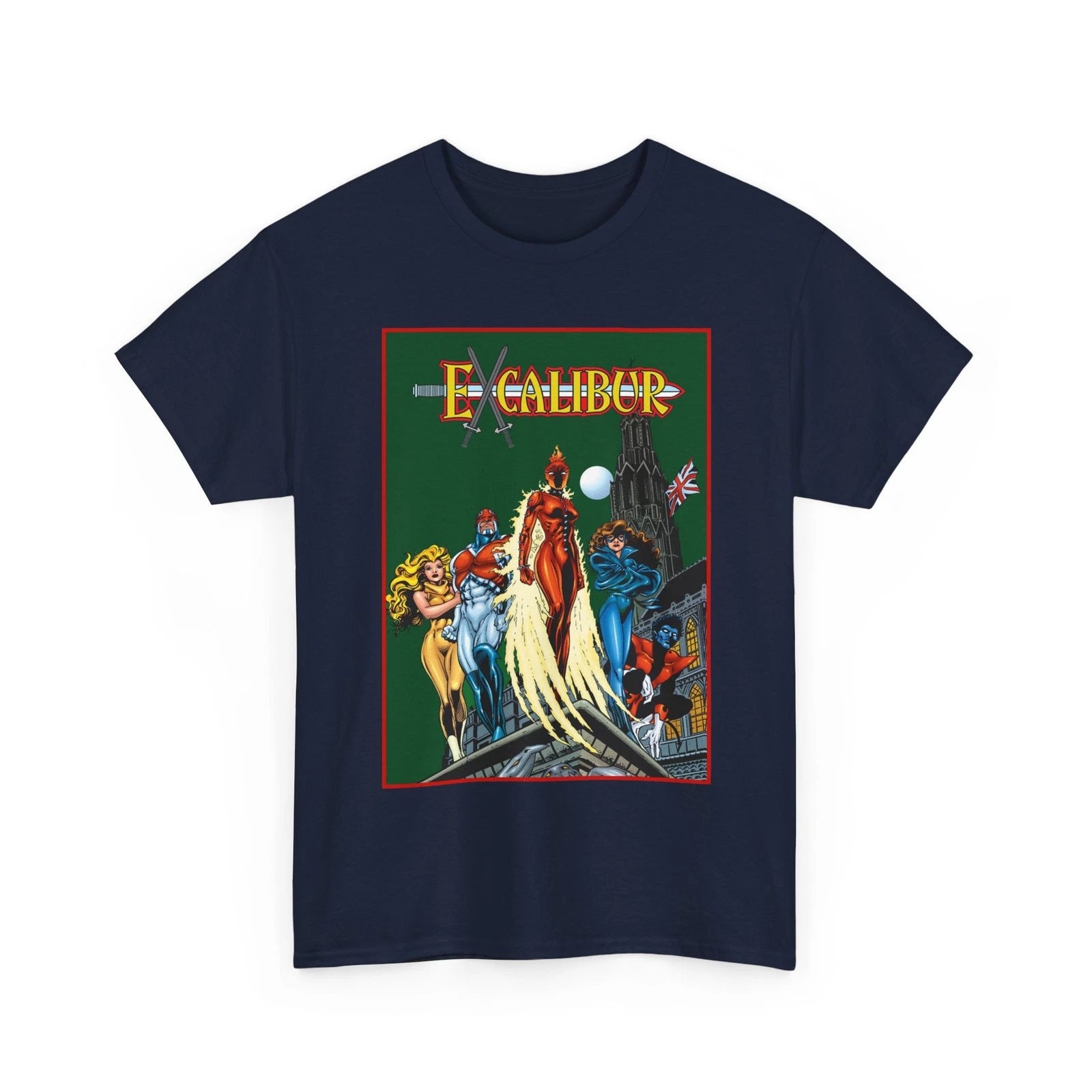 Excalibur T-Shirt Alan Davis Art Marvel Comics UK X-Men Retro Vintage-Style Tee