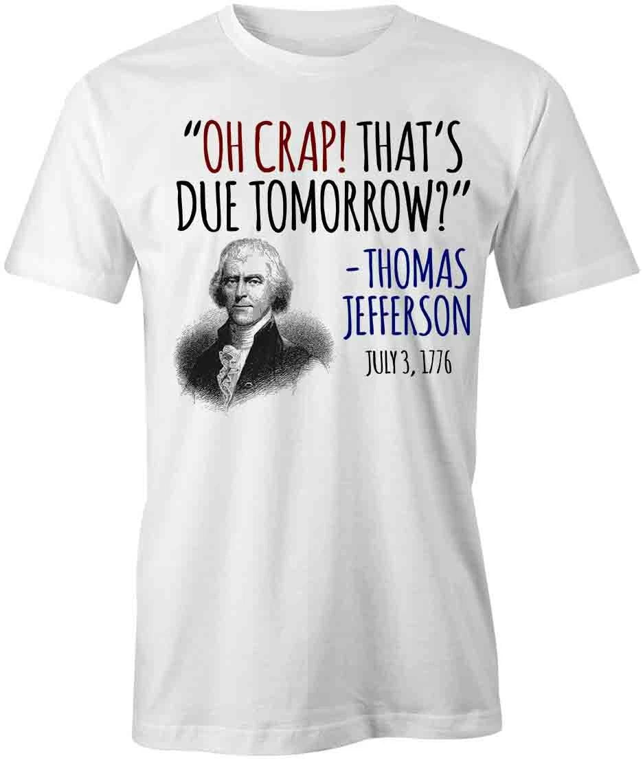 OH CRAP THAT'S DUE TOMORROW TShirt Tee Short-Sleeved Cotton CLOTHING S1WCA165