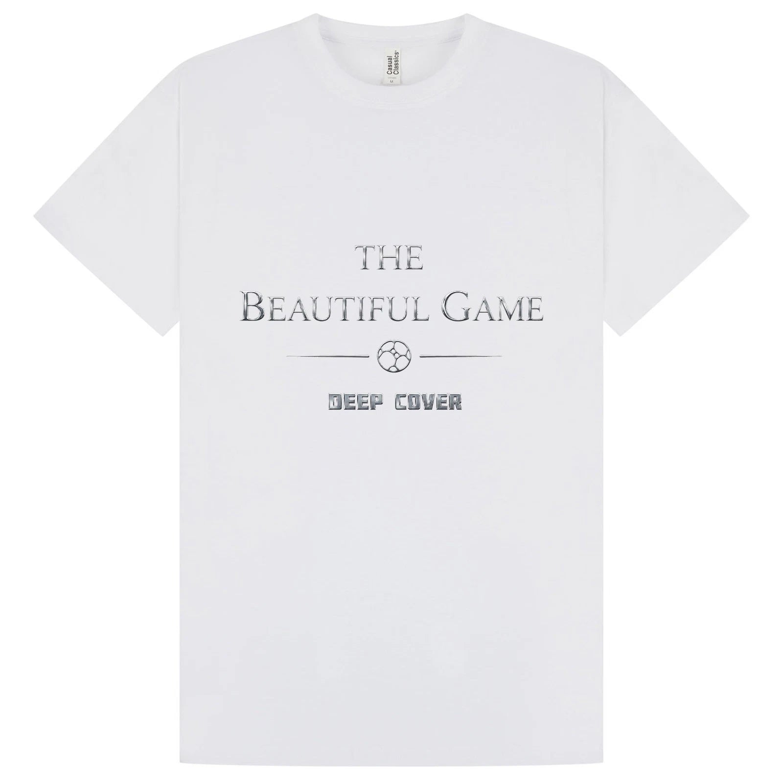 The Beautiful Game Cotton T-Shirt World Cup 26 in White & Silver XS to 5XL
