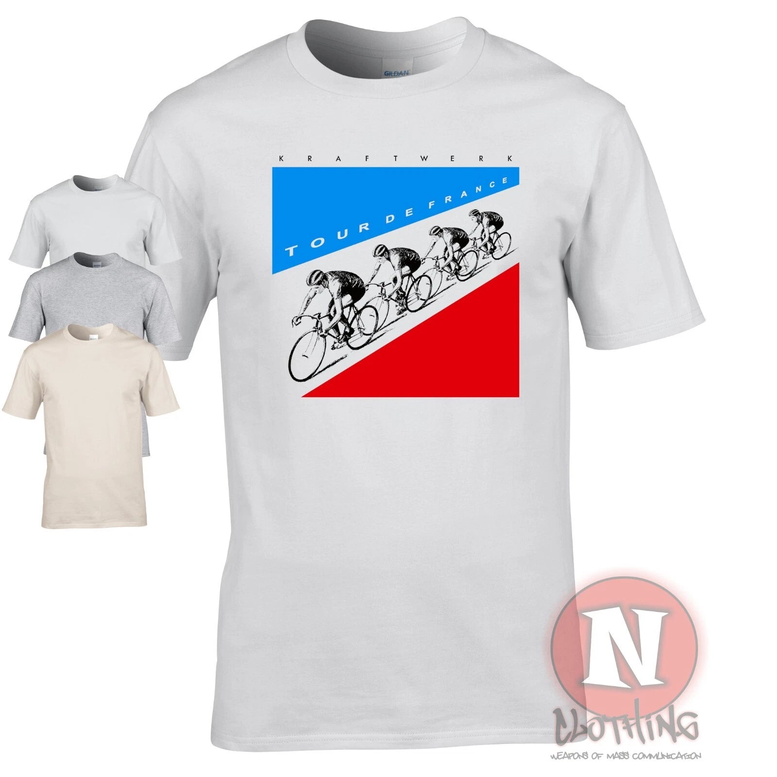 T-Shirt Kraftwerk Tour De France Années 80 Électro EDM Allemand