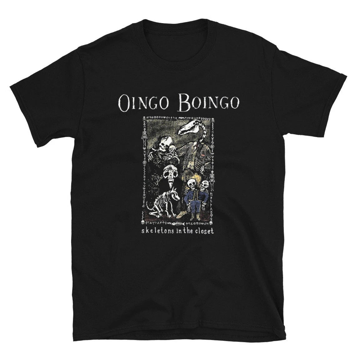 Oingo Boingo Shirt, Skeletons in the Closet, Devo, Talking Heads, UNISEX Shirt