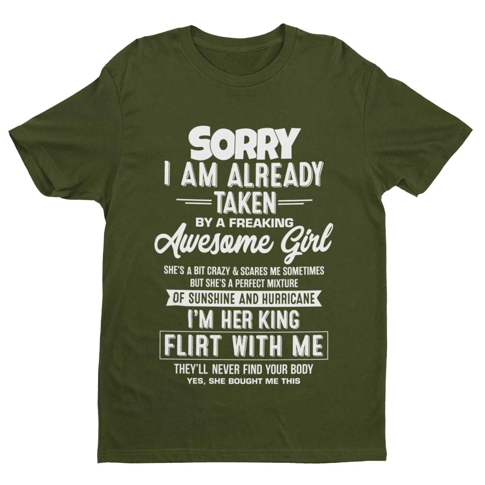 Funny Relationship T-Shirt – Sorry, I’m Already Taken by a Freaking Awesome