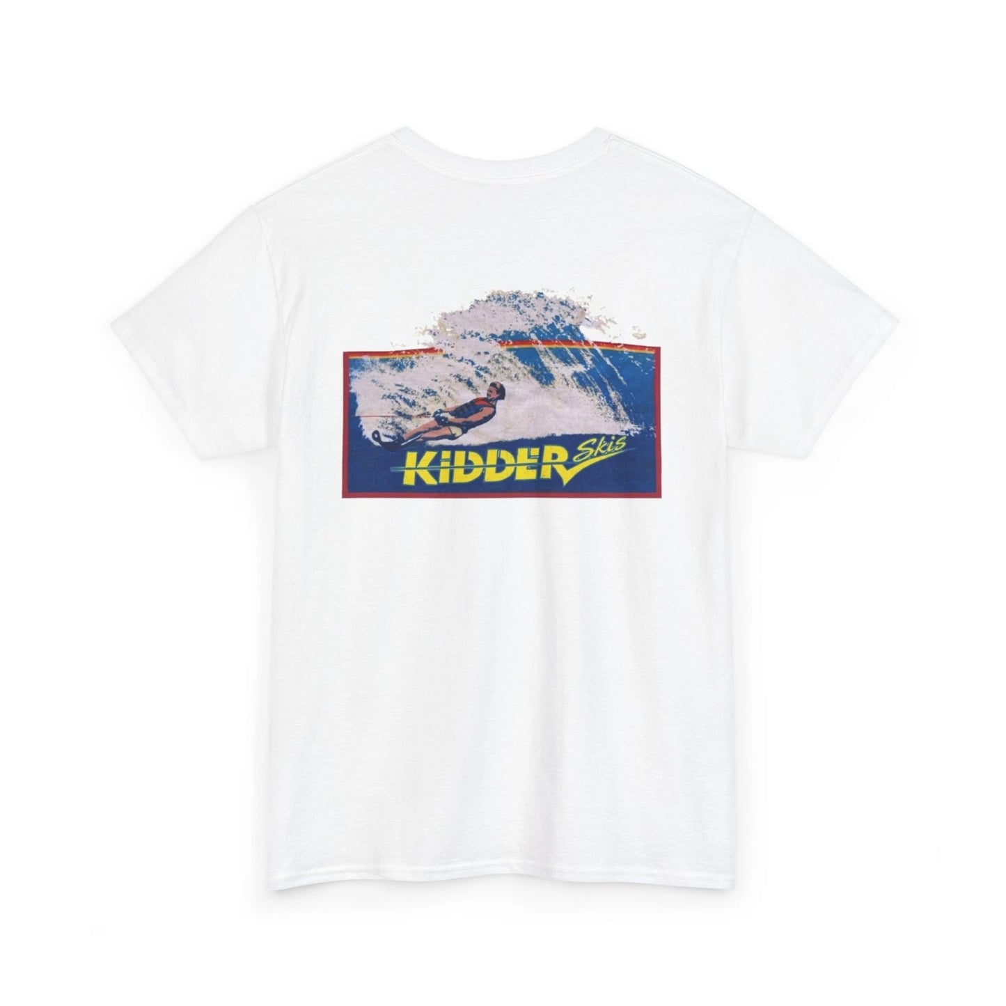 Kidder Water Skis - Vintage water ski graphic t-shirt - yellow logo