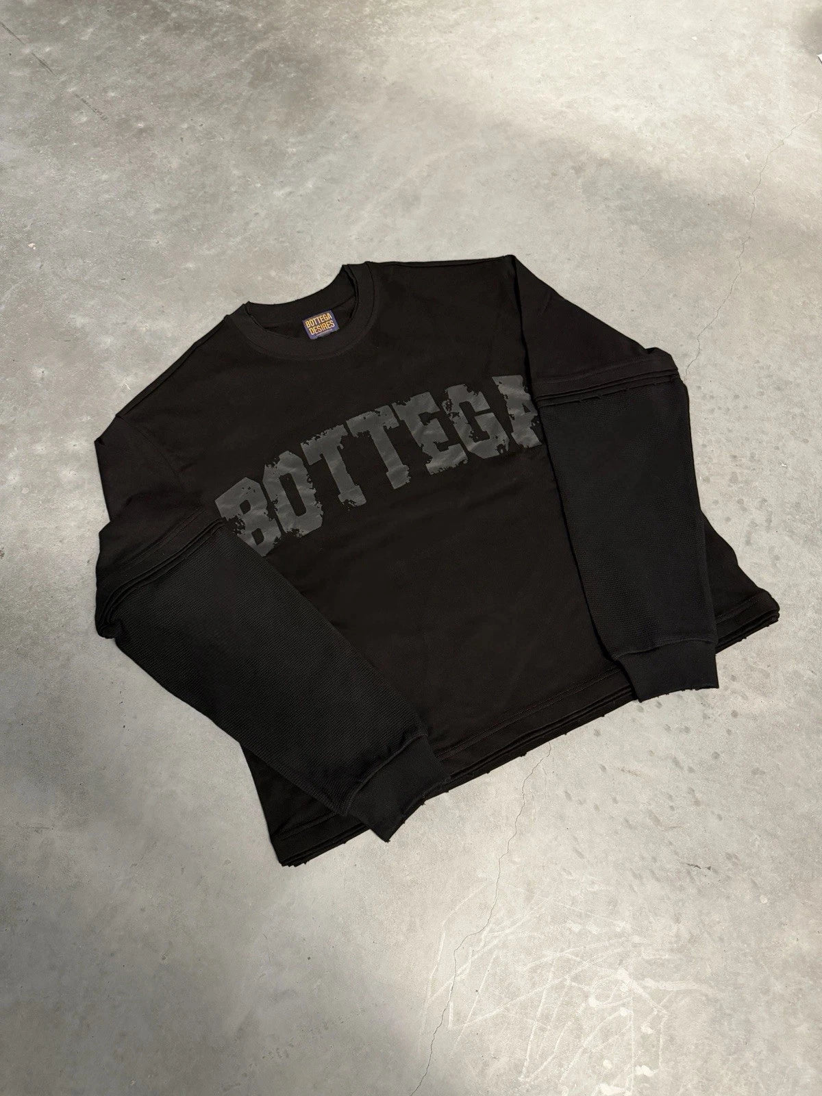 Bottega Desires War Long Sleeve Tee Black 100% AUTHENTIC BRAND NEW FAST SHIPPING