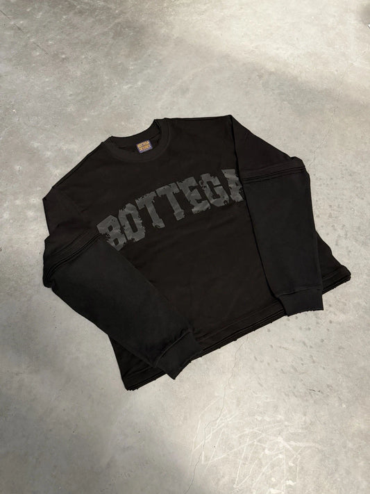 Bottega Desires War Long Sleeve Tee Black 100% AUTHENTIC BRAND NEW FAST SHIPPING
