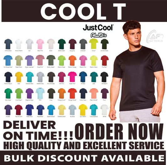 T-Shirt Just Cool AWDis Uni Simple Sportif Course Gym Stag Do Hen JC001