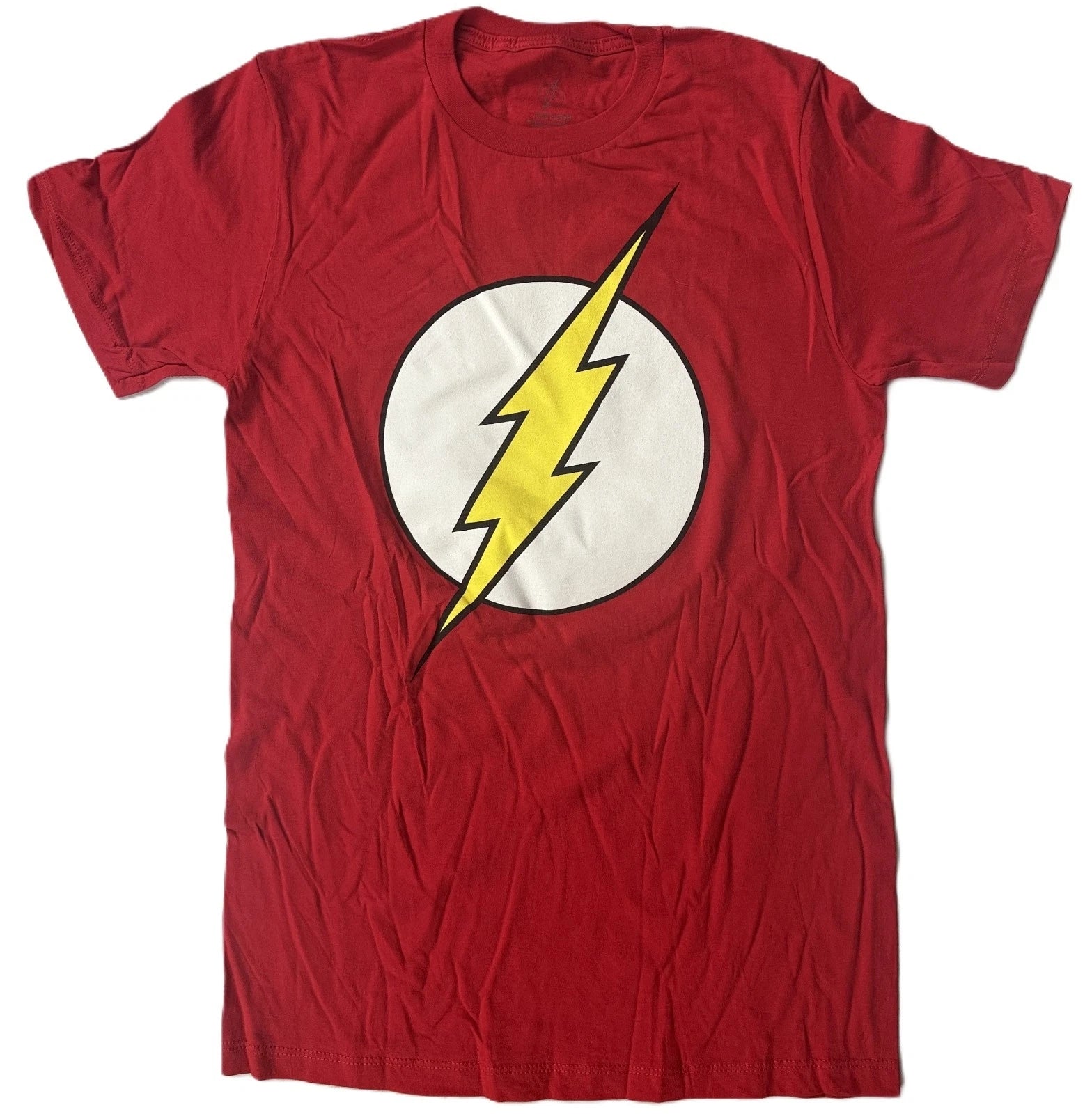 The Flash DC Comics Superhero Lightning Bolt Logo Red T-Shirt Tee