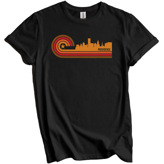 Retro Style Providence Rhode Island Skyline T-Shirt