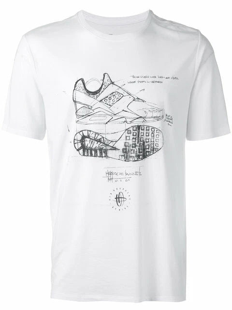 Nike Huarache Sketch Tri-Blend T-Shirt White/Black Men's Medium Large XL BNWT