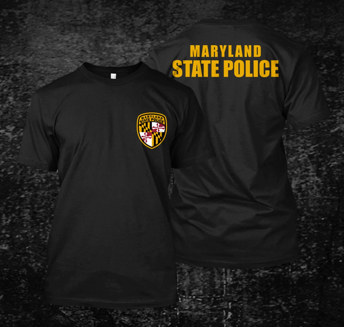 Maryland State Police -  Custom Men's Black T-Shirt Tee