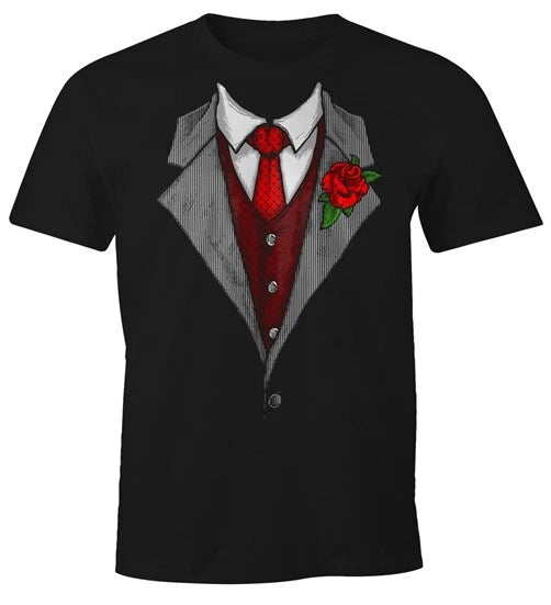 Men's T-Shirt Suit Tie Tie Printed Fun Shirt Moonworks®