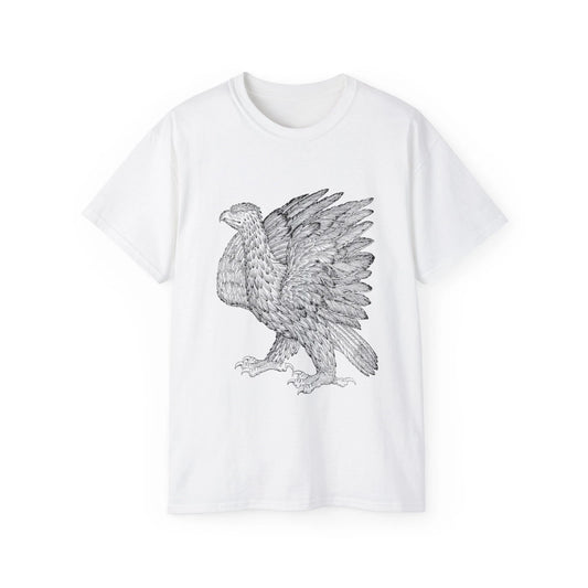 Eagle Bird Animal Ornithology Line Art | Custom Graphic T-Shirt