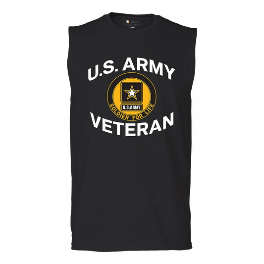 US Army Veteran Soldier For Life Muscle Shirt Military DD 214 Patriotic Men's