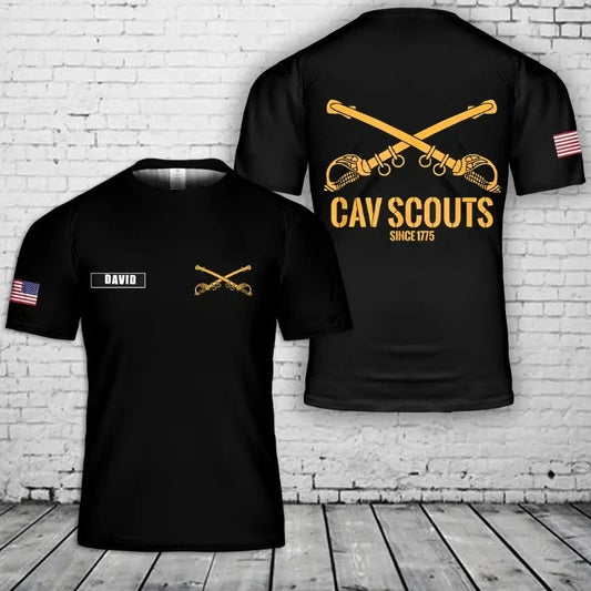 Custom Name US Army Cav Scouts Since 1775 3D Shirt Military AOP SHirt S-5XL