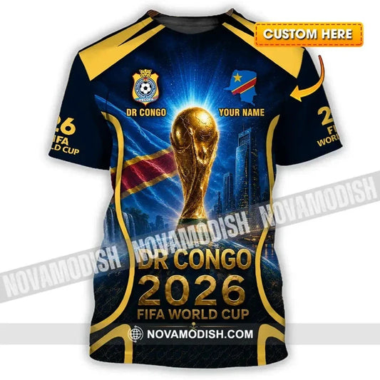 Unisex Shirt - Custom Dr Congo World Cup 2026 3D T-Shirt HS1291