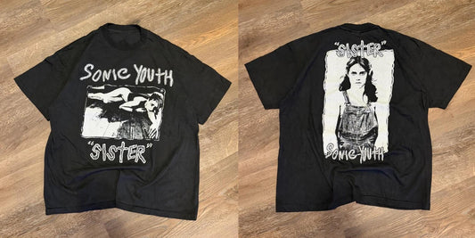 Sonic Youth Sister black front and back graphic tee shirt