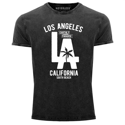 Cool Trendy Men's T-Shirt Vintage Shirt LA Los Angeles California