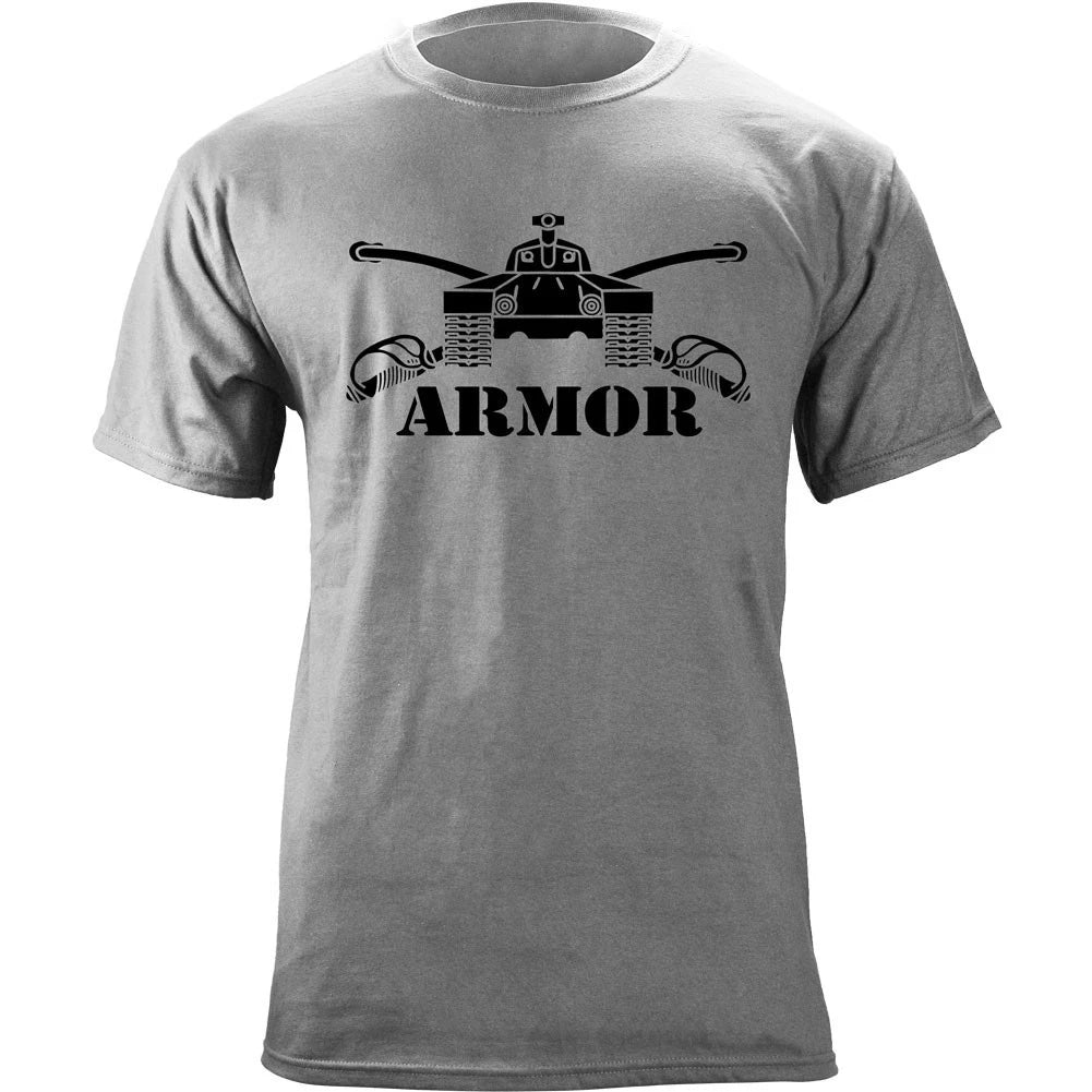 US Army Armor Branch Insignia Crossed Sabers Veteran Graphic T-Shirt