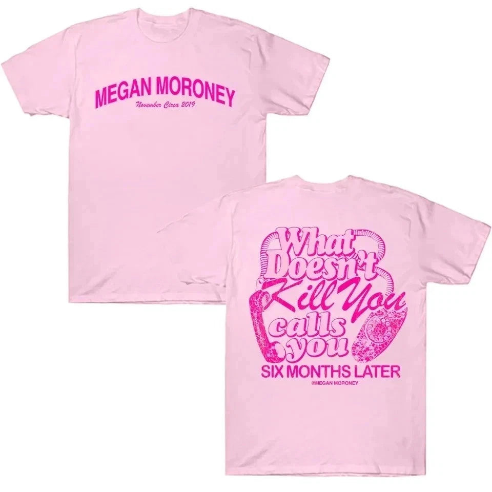 Megan Moroney 6 Months Later Tee Cotton Printed Light Pink T-Shirt Unisex S-5XL