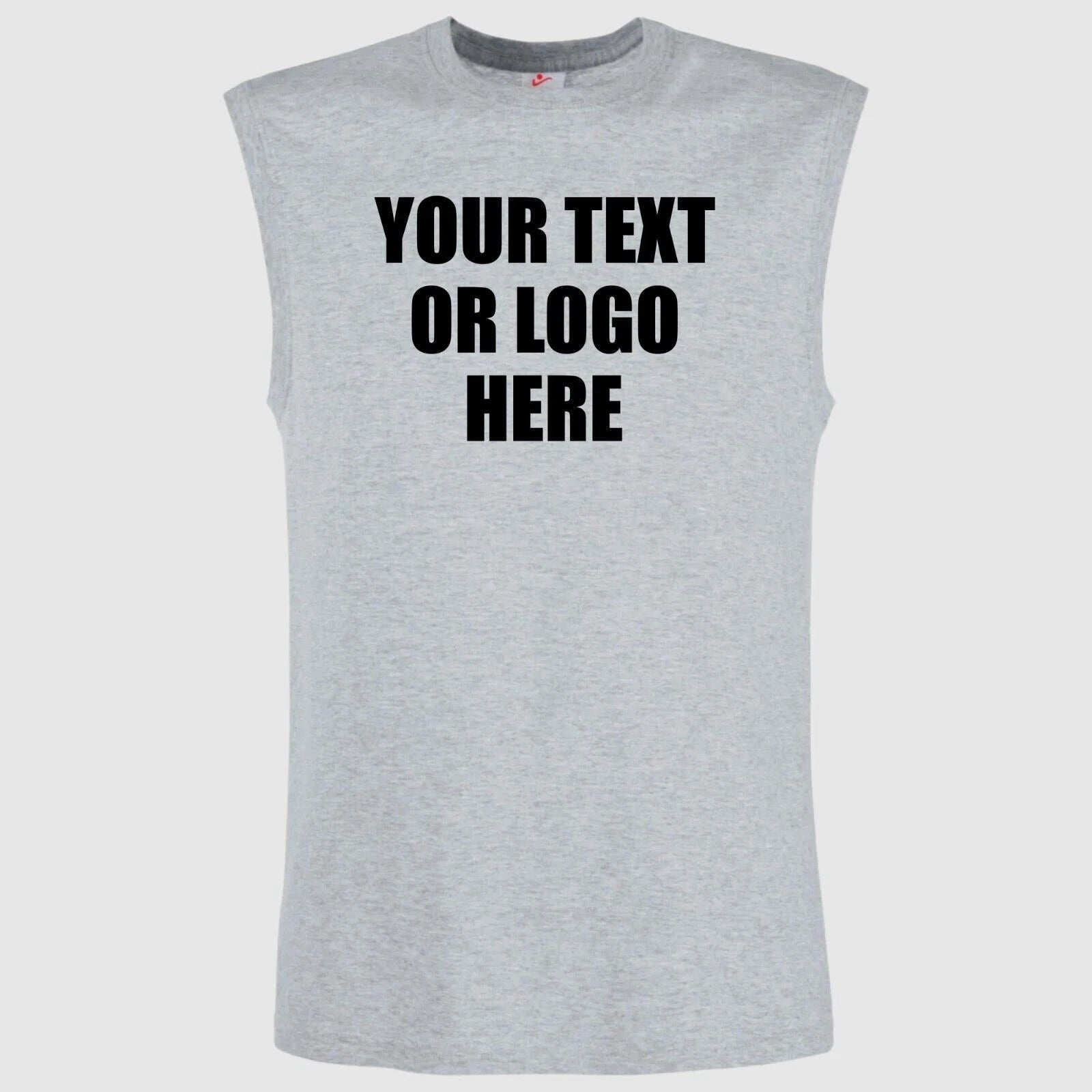 Custom Printed Vest Mens Custom Text/Logo Printed Gym Workwear Sleeveless Top