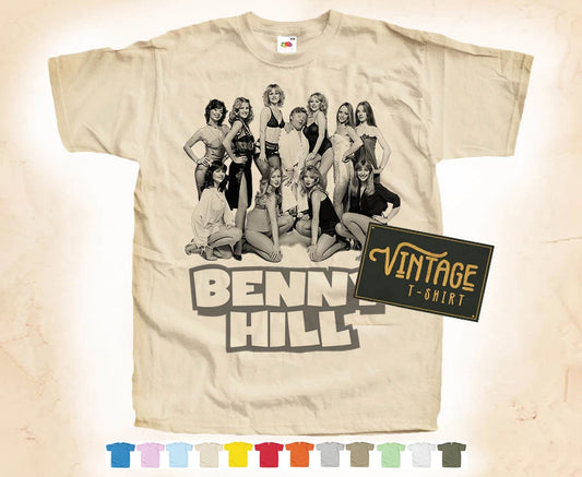 Black Print Benny Hill vol.2 T-SHIRT TEE Vintage Poster 12 Colors S-5XL