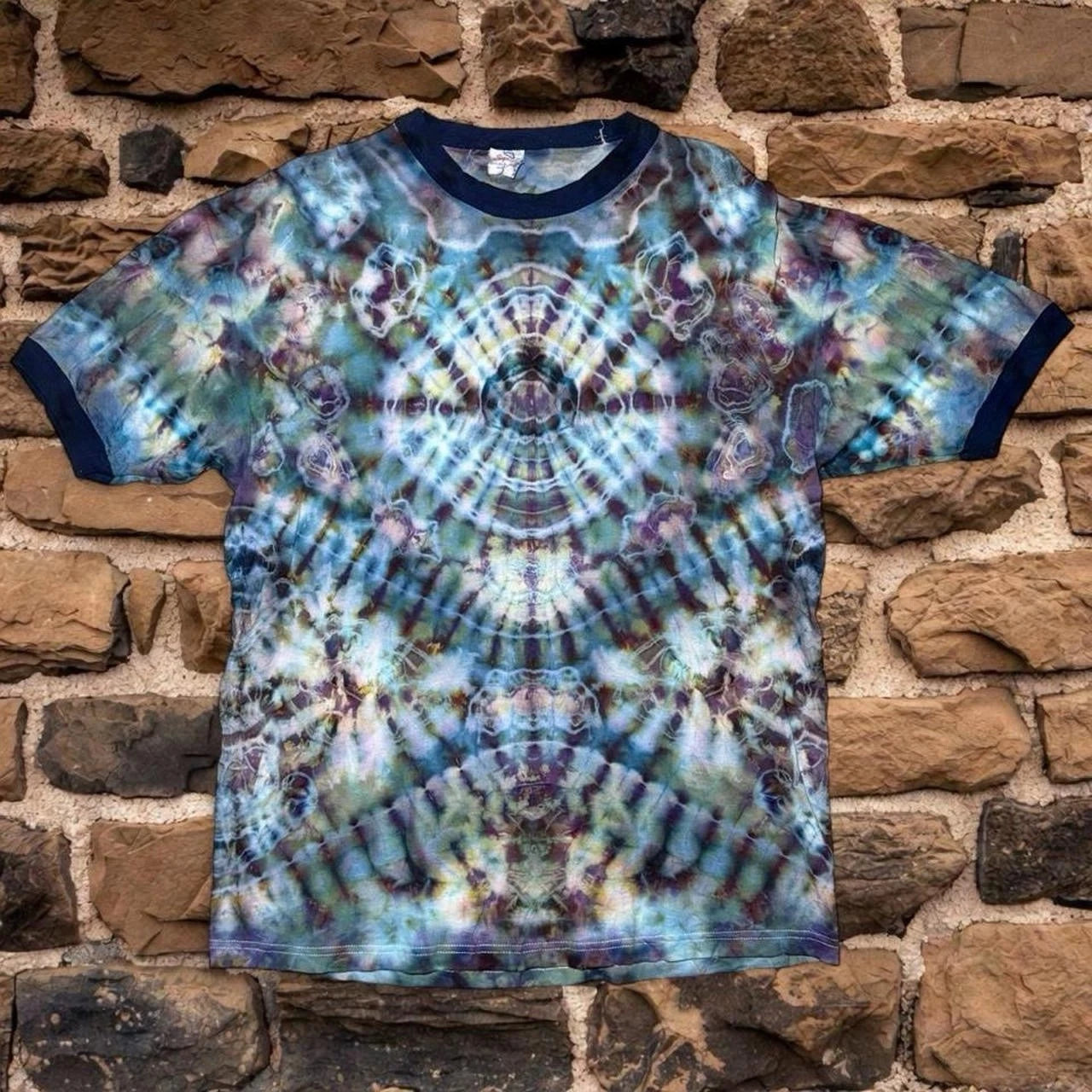 Handmade Premium Custom Tie Dye Nautical Mens Size XL 1 of 1 Artist Signed