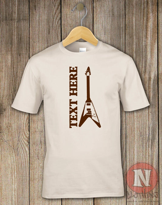 Flying V guitar T-shirt concert gig band tour custom personalized tee