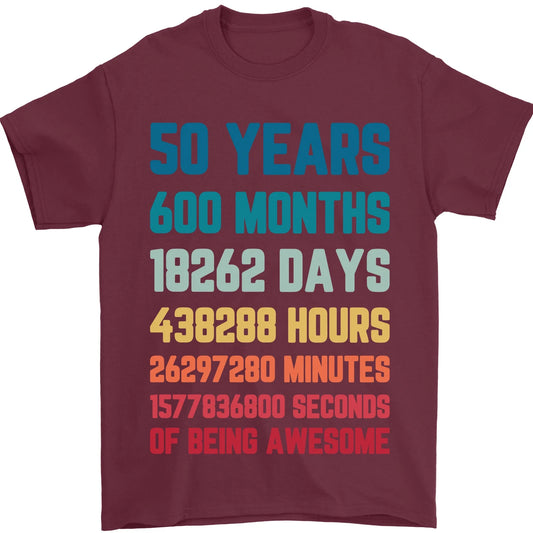 50th Birthday 50 Year Old Mens T-Shirt 100% Cotton