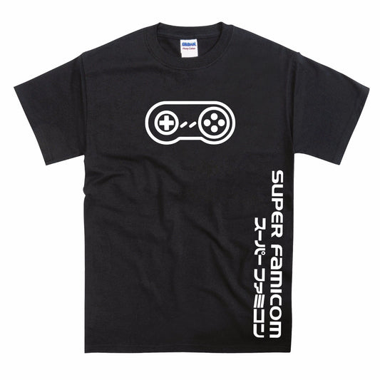 SNES Inspired Joypad Vertical Slogan T-Shirt