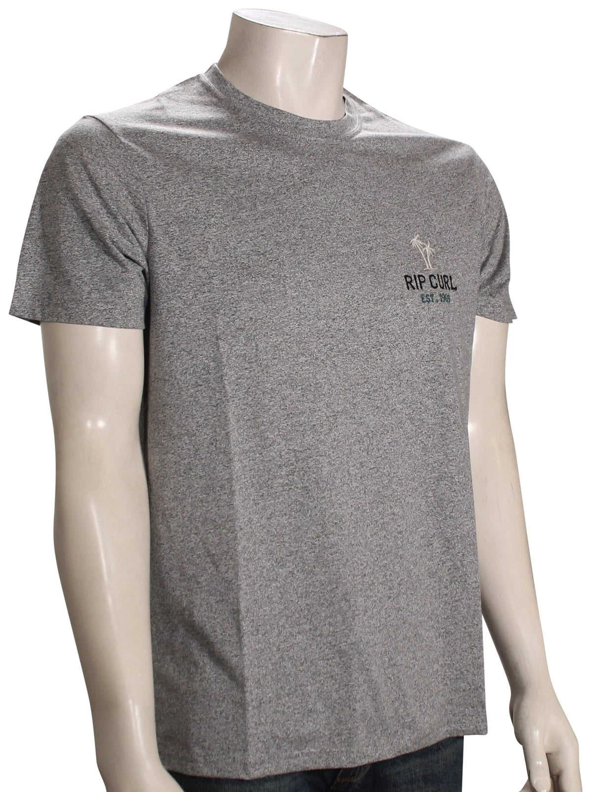 Rip Curl Hallmark Embroidery T-Shirt - Grey Marle - New