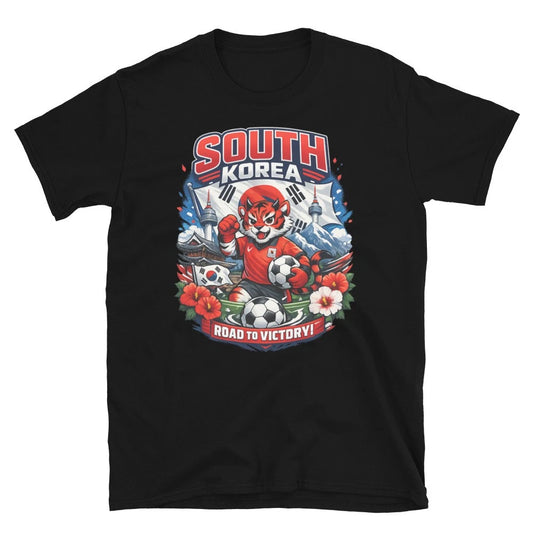 South Korea World Cup Football Fan T-Shirt Red & Blue Supporter Edition Unisex