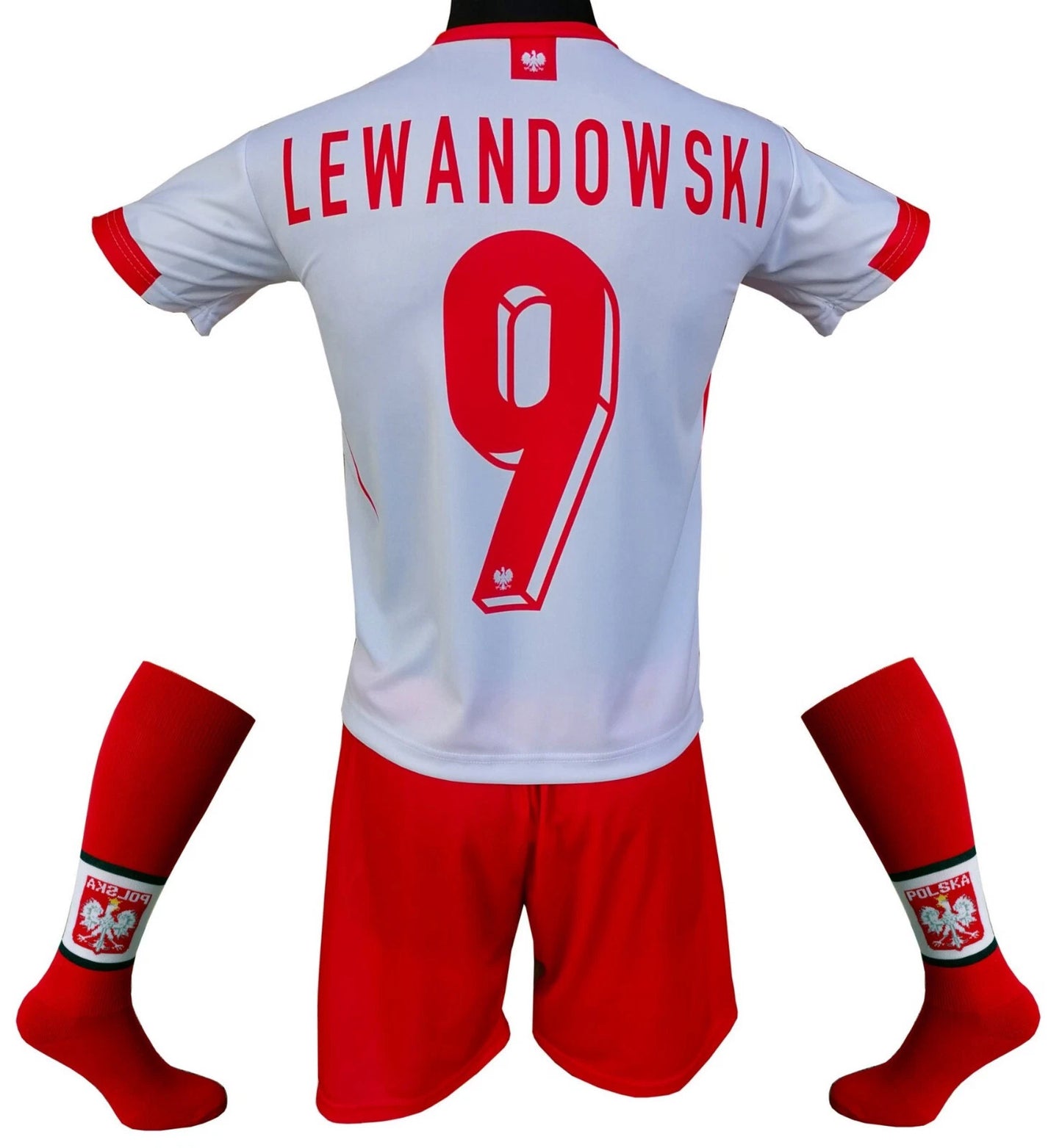 Lewandowski Football T-shirt+shorts+socks Poland :: strój Lewandowski Polska