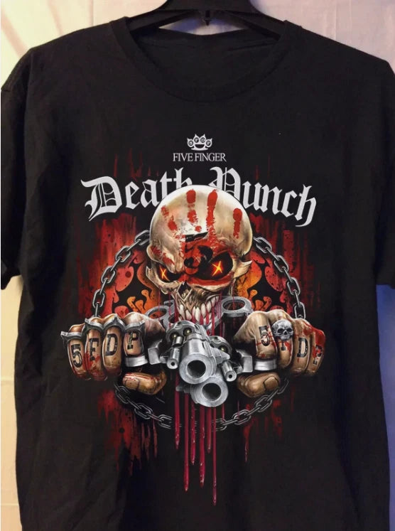 Rare Five Finger Death Punch Band T Shirt Full Size S-5XL S107