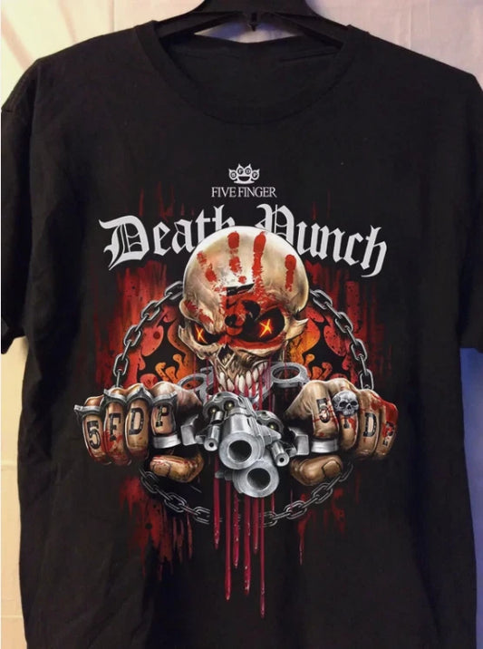 Rare Five Finger Death Punch Band T Shirt Full Size S-5XL S107