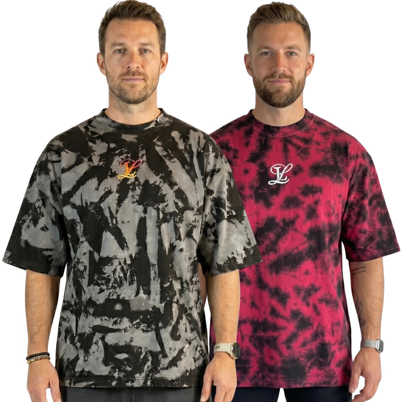 Unisex Oversized Cotton Tshirt Men Women Acid Washed Tie Dye Tops Baggy T Shirts