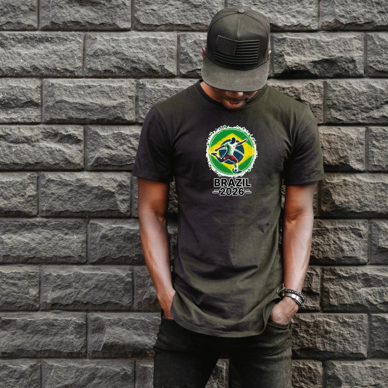 North America Apparel Collection for Soccer Fans 2026 BRAZIL Unisex  T-Shirt